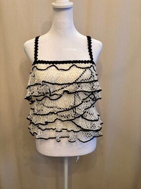 Anthropologie Structural Lace Tank | Size S